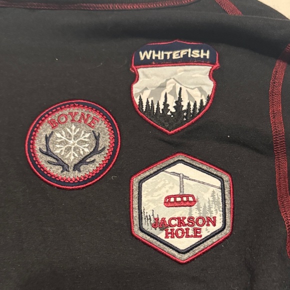 Alp N Rock Black Top with Red Stitching and Patches - Picture 4 of 5